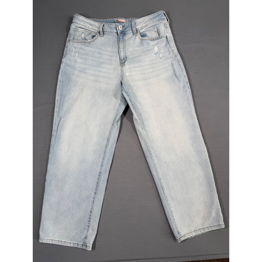 SO Womens Juniors 15/32W High Rise Straight Leg Wide Leg Jeans Distressed Casual